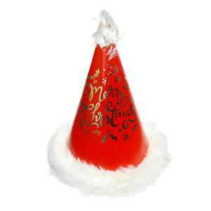 Faux Fur Printed Cone Hat